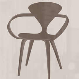 graphic illustration of cherner chair print