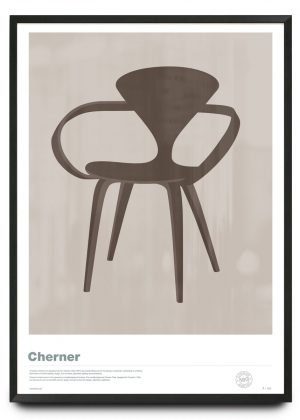 Illustration of Cherner Chair limited edition print