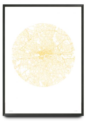 Minimalist London map limited edition print