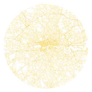 Minimalist London map limited edition print