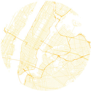 Minimalist New York City map limited edition print