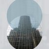 Skyscraper photograph with graphic circles detail