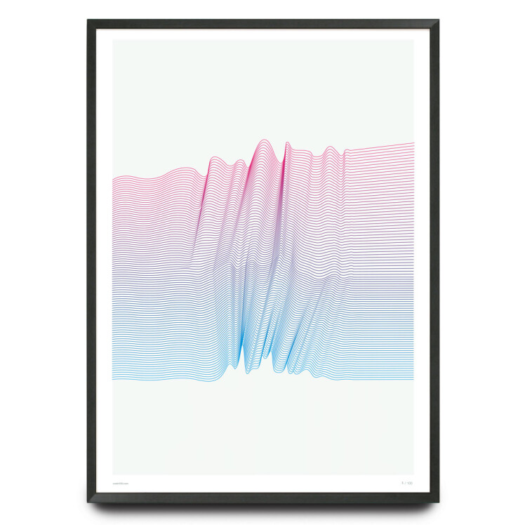 Electric waves design limited edition print