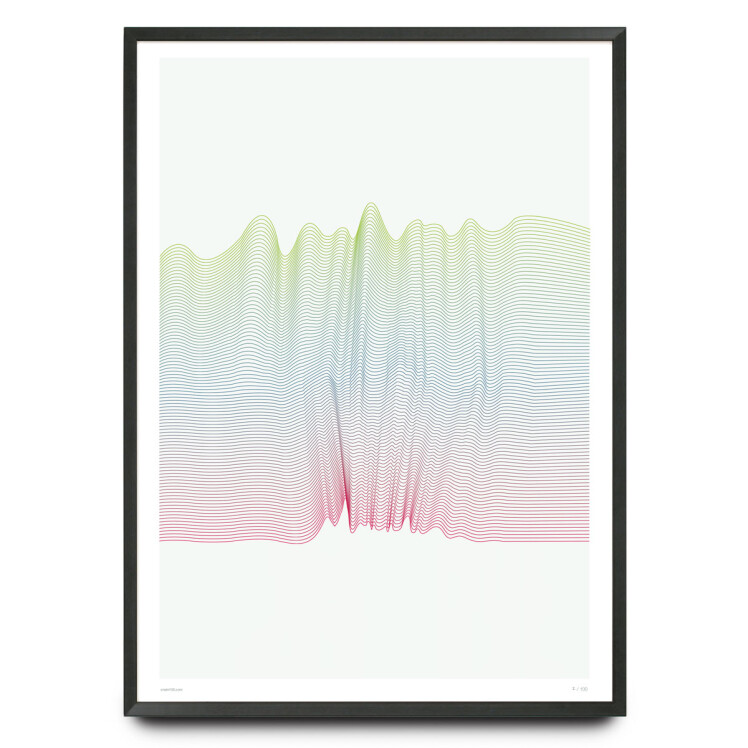 Electric waves 2 design limited edition print