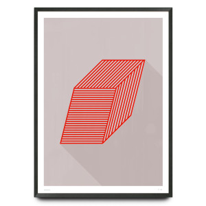 Boxed graphic design limited edition print