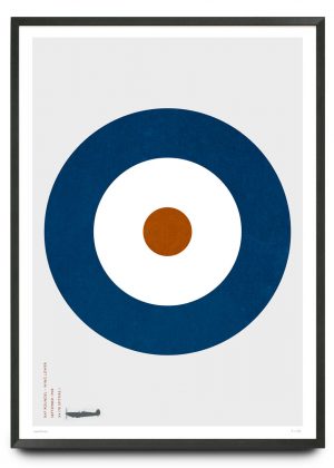 Spitfire RAF type A roundel design limited edition print