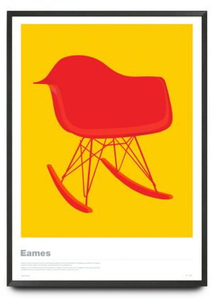 Eames RAR chair illustration limited edition print