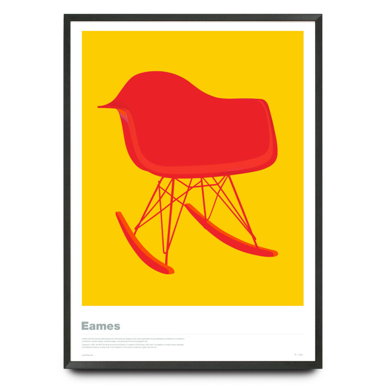 Eames RAR chair illustration limited edition print